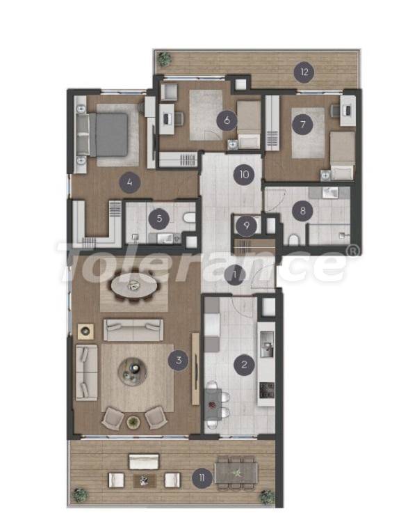 آپارتمان از سازنده که در باهچه شهیر, استانبول استخر اقساط - خرید ملک در ترکیه - 27286