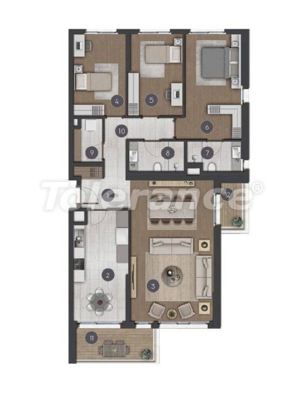 آپارتمان از سازنده که در باهچه شهیر, استانبول استخر اقساط - خرید ملک در ترکیه - 27287