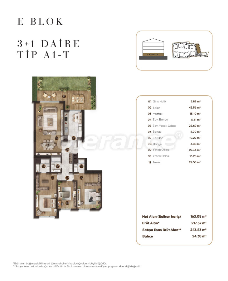 Appartement van de ontwikkelaar in Bakırköy, Istanboel zwembad afbetaling - onroerend goed kopen in Turkije - 131381