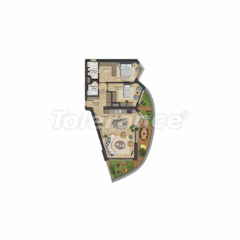 Appartement van de ontwikkelaar in Bakırköy, Istanboel zeezicht zwembad afbetaling - onroerend goed kopen in Turkije - 131473