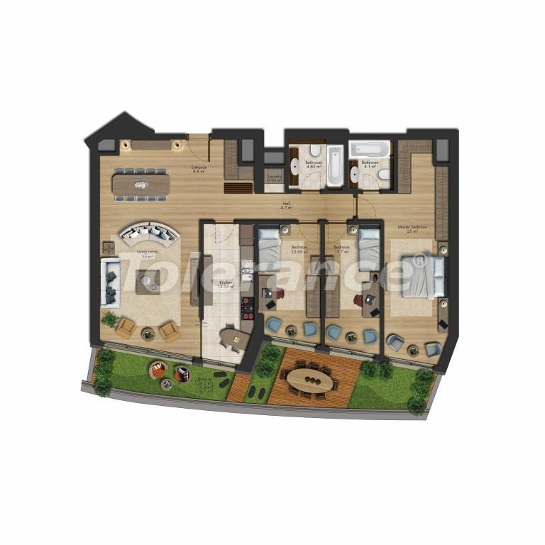 Appartement van de ontwikkelaar in Bakırköy, Istanboel zeezicht zwembad afbetaling - onroerend goed kopen in Turkije - 131477