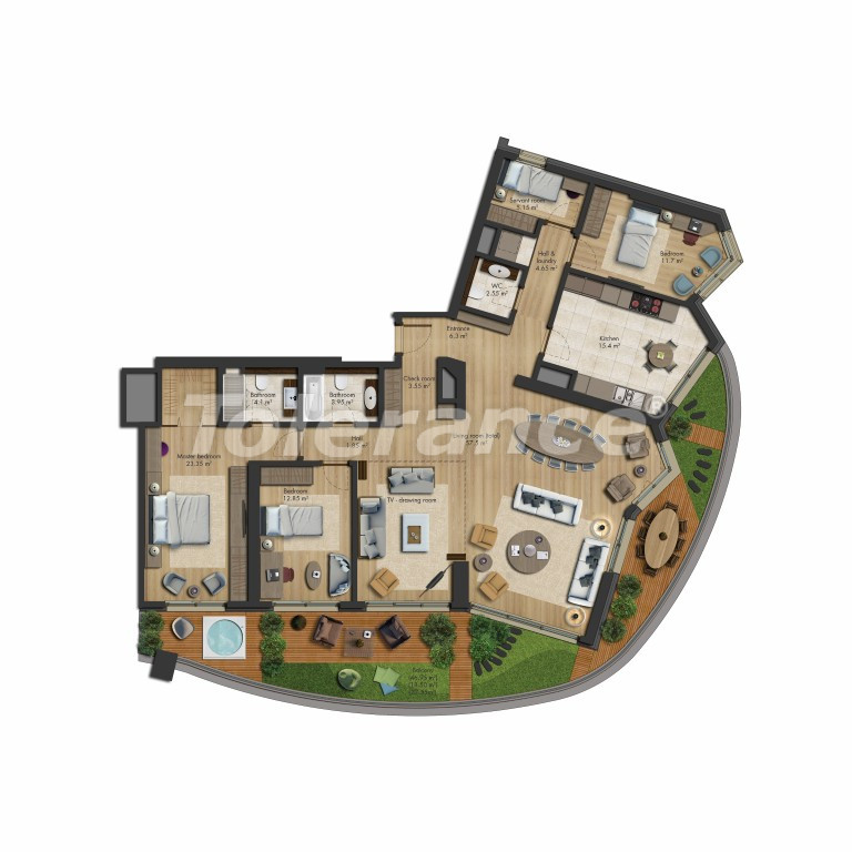 Appartement van de ontwikkelaar in Bakırköy, Istanboel zeezicht zwembad afbetaling - onroerend goed kopen in Turkije - 131480