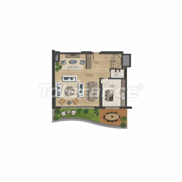 Appartement van de ontwikkelaar in Bakırköy, Istanboel zeezicht zwembad afbetaling - onroerend goed kopen in Turkije - 131481