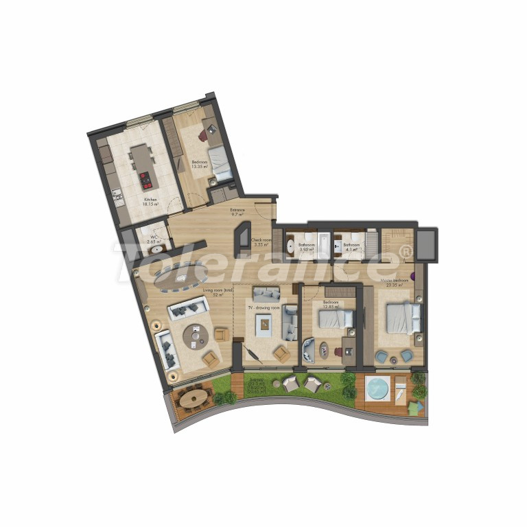 Appartement van de ontwikkelaar in Bakırköy, Istanboel zeezicht zwembad afbetaling - onroerend goed kopen in Turkije - 131483