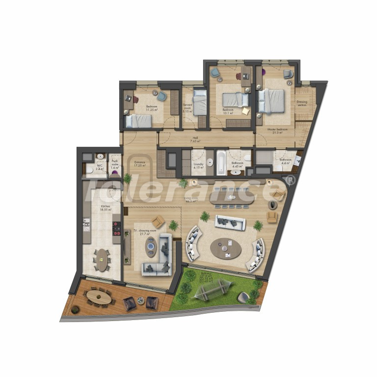 Appartement van de ontwikkelaar in Bakırköy, Istanboel zeezicht zwembad afbetaling - onroerend goed kopen in Turkije - 131484