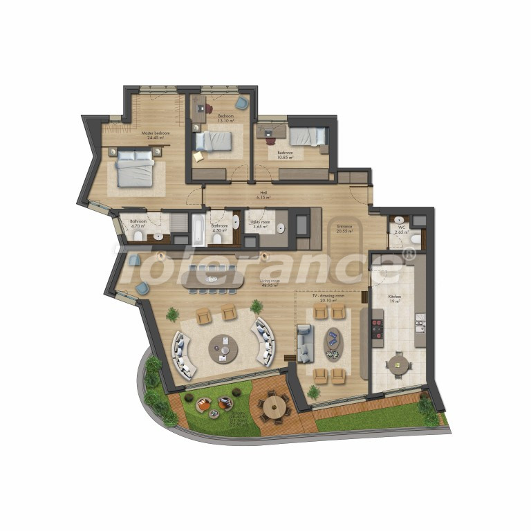 Appartement van de ontwikkelaar in Bakırköy, Istanboel zeezicht zwembad afbetaling - onroerend goed kopen in Turkije - 131486