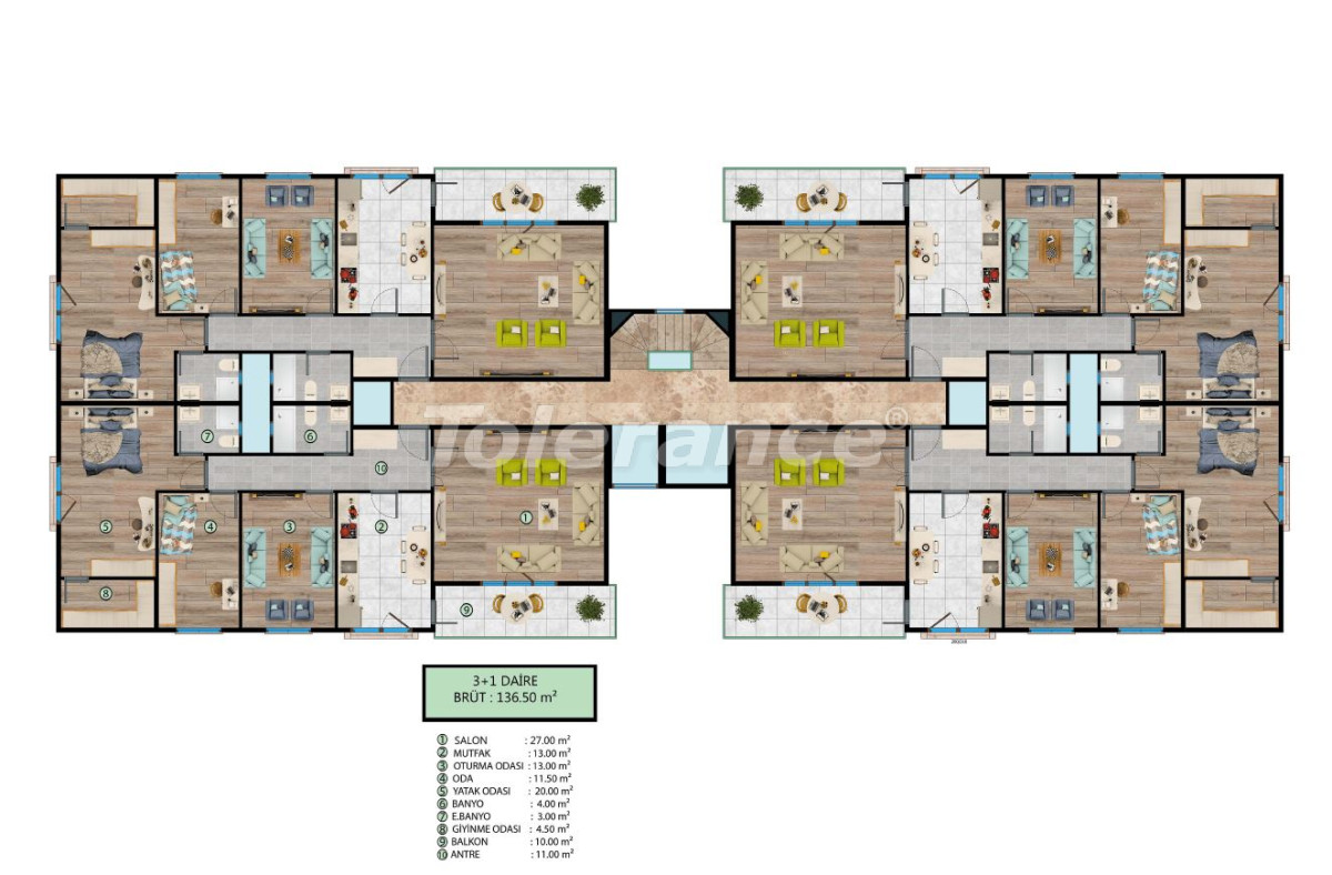 Appartement van de ontwikkelaar in Beylikdüzü, Istanboel zeezicht zwembad afbetaling - onroerend goed kopen in Turkije - 131339