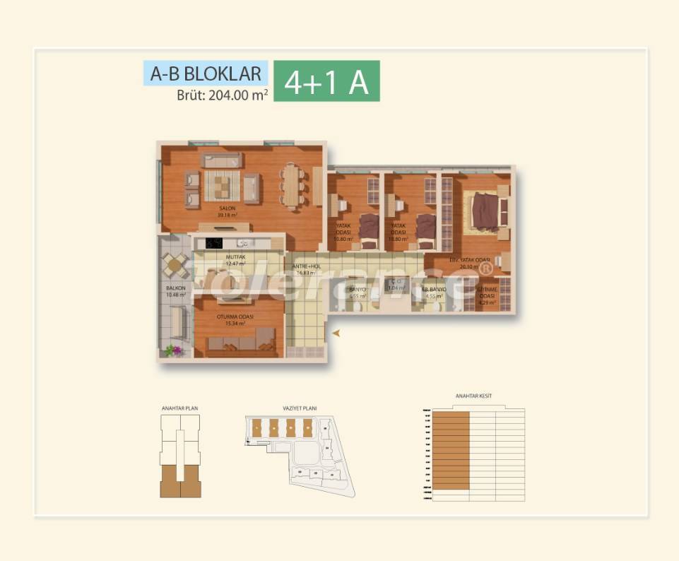 آپارتمان از سازنده که در بیلیک دوزو, استانبول منظره دریا استخر - خرید ملک در ترکیه - 27232