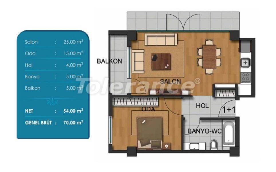 آپارتمان از سازنده که در بیلیک دوزو, استانبول استخر اقساط - خرید ملک در ترکیه - 27294