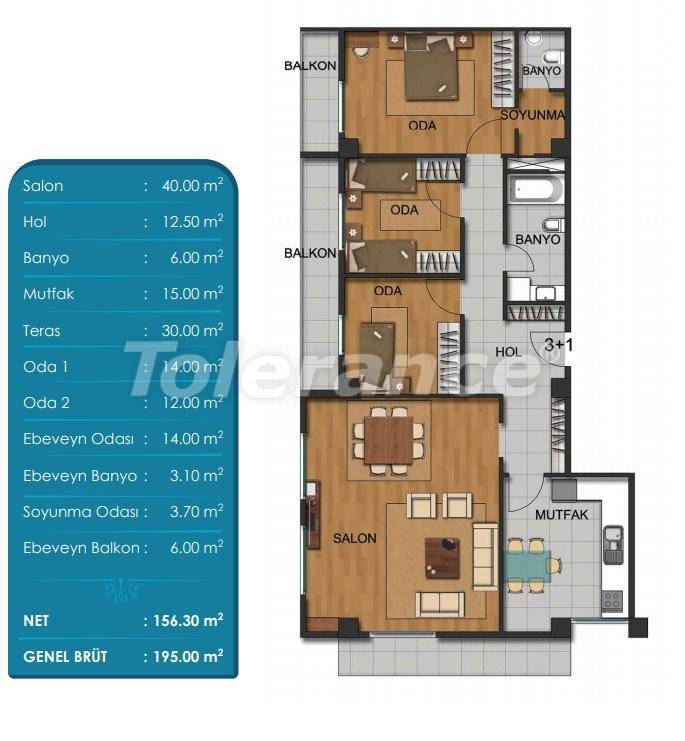 آپارتمان از سازنده که در بیلیک دوزو, استانبول استخر اقساط - خرید ملک در ترکیه - 27296