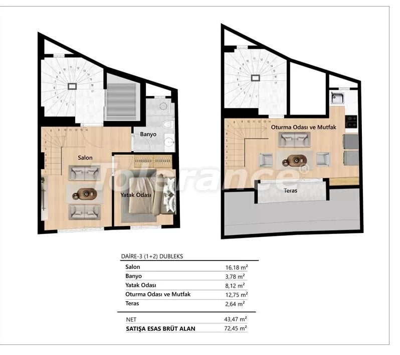 Appartement van de ontwikkelaar in Beyoğlu, Istanboel afbetaling - onroerend goed kopen in Turkije - 114466