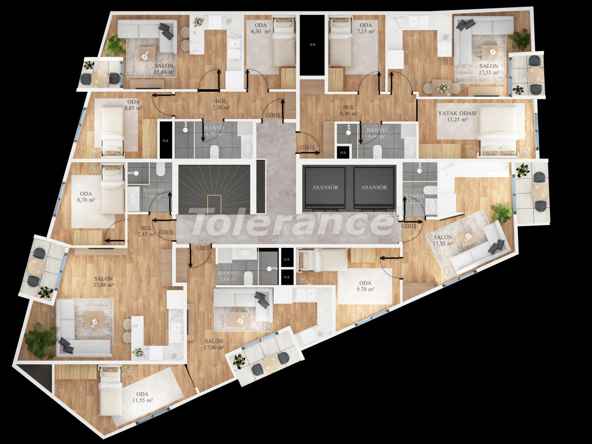 شقق من المتعهد في:في بي أوغلو اسطنبول - شراء عقار في تركيا - 132489