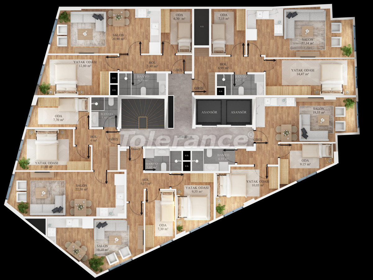 شقق من المتعهد في:في بي أوغلو اسطنبول - شراء عقار في تركيا - 132490