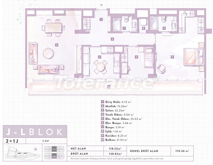 آپارتمان از سازنده که در بی‌اوغلو, استانبول استخر - خرید ملک در ترکیه - 65341