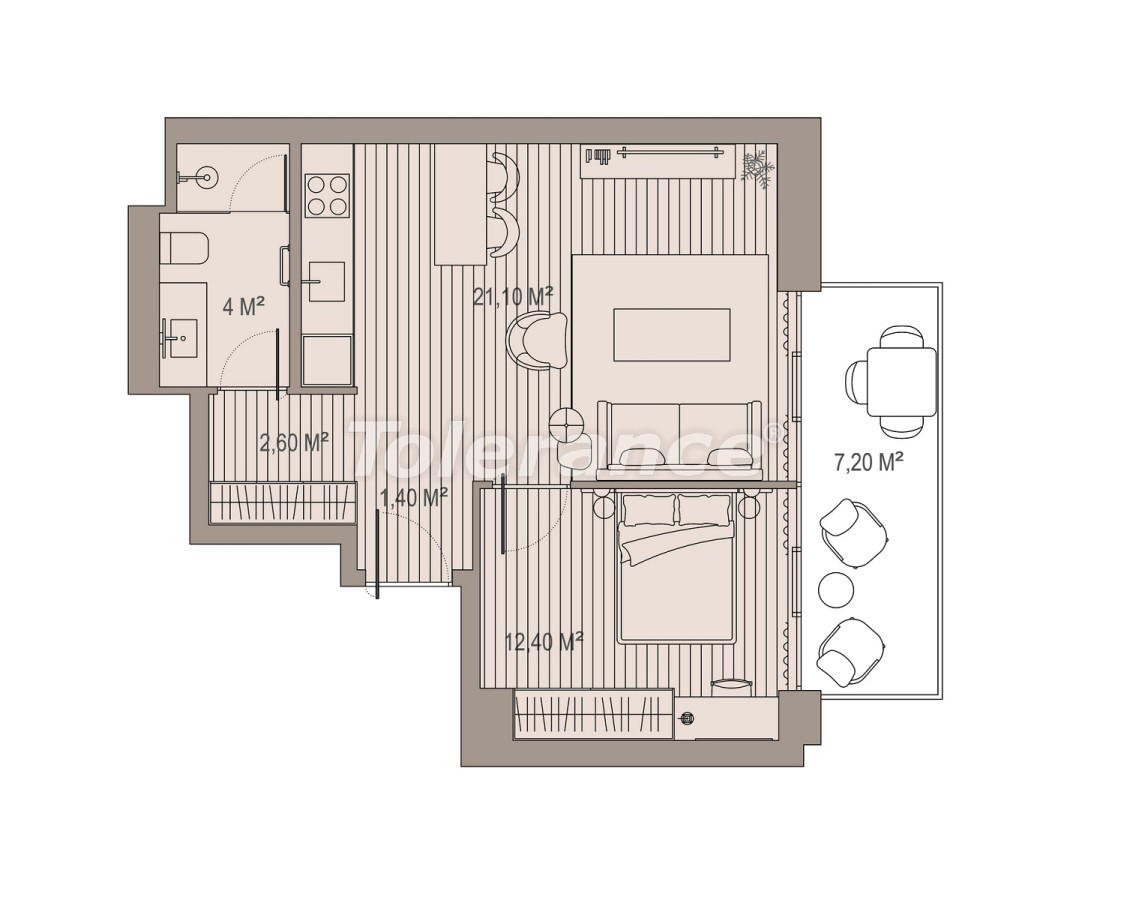 Apartment from the developer in Beyoğlu, İstanbul with installment - buy realty in Turkey - 67902