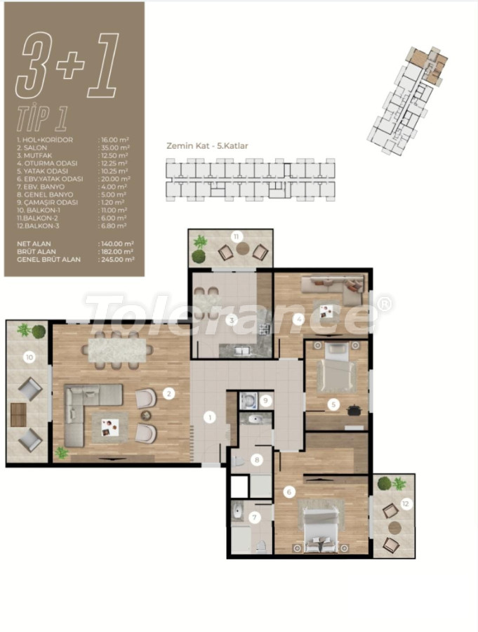 Appartement van de ontwikkelaar in Bornova, İzmir zwembad afbetaling - onroerend goed kopen in Turkije - 109738