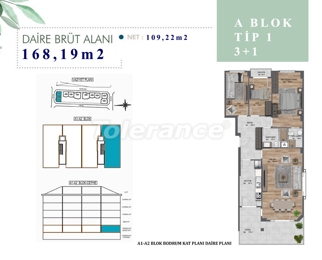 آپارتمان از سازنده که در بویوک‌چکمجه, استانبول منظره دریا اقساط - خرید ملک در ترکیه - 51049