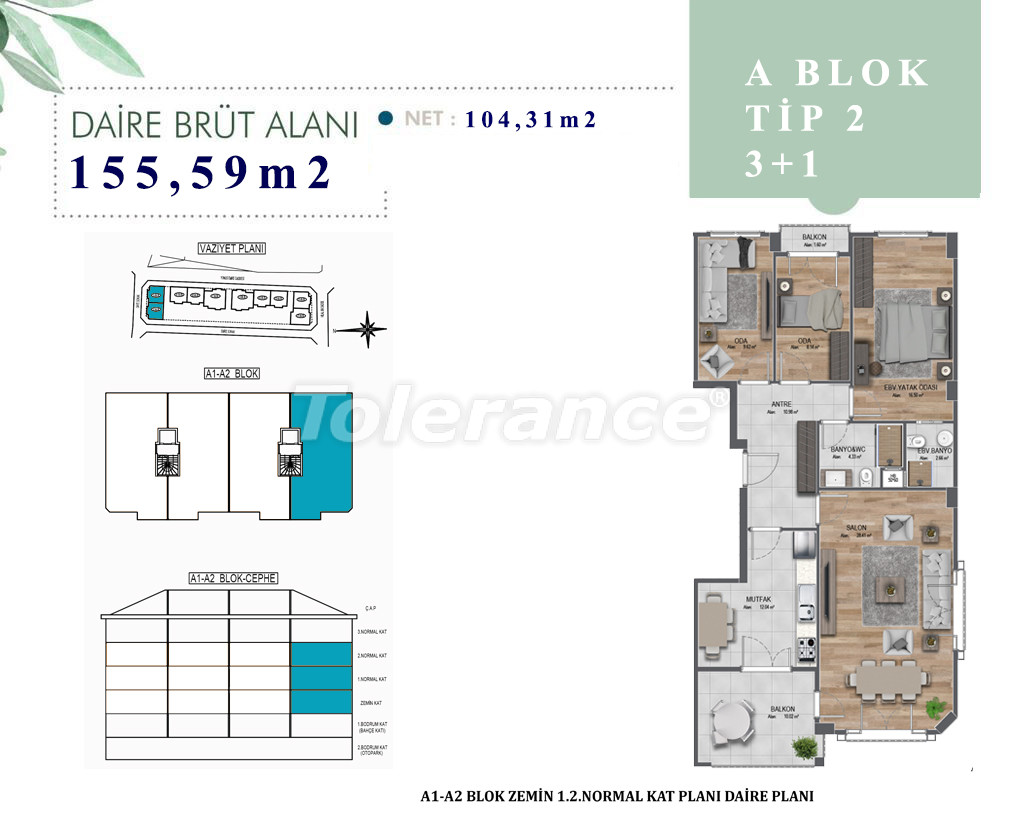آپارتمان از سازنده که در بویوک‌چکمجه, استانبول منظره دریا اقساط - خرید ملک در ترکیه - 51050