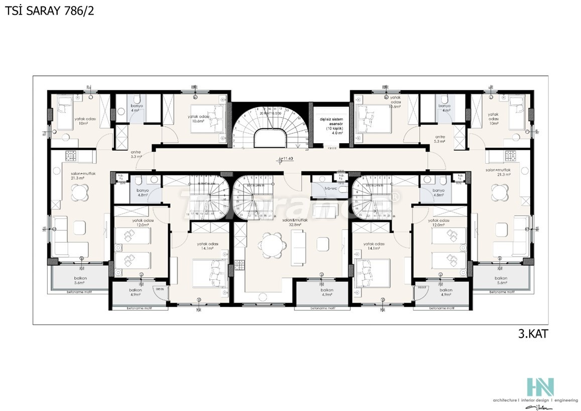 Appartement direct promoteur еn Alanya avec piscine - acheter un bien immobilier en Turquie - 50008