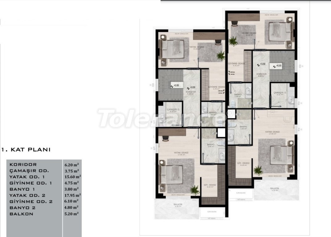 Apartment vom entwickler in Belek Zentrum, Belek pool ratenzahlung - immobilien in der Türkei kaufen - 110585