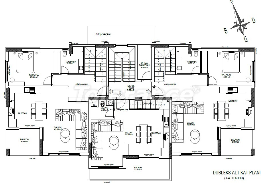 Apartment vom entwickler in Belek Zentrum, Belek pool - immobilien in der Türkei kaufen - 58827