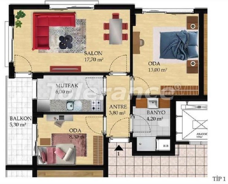 Apartment in Çiğli, İzmir pool installment - buy realty in Turkey - 27466