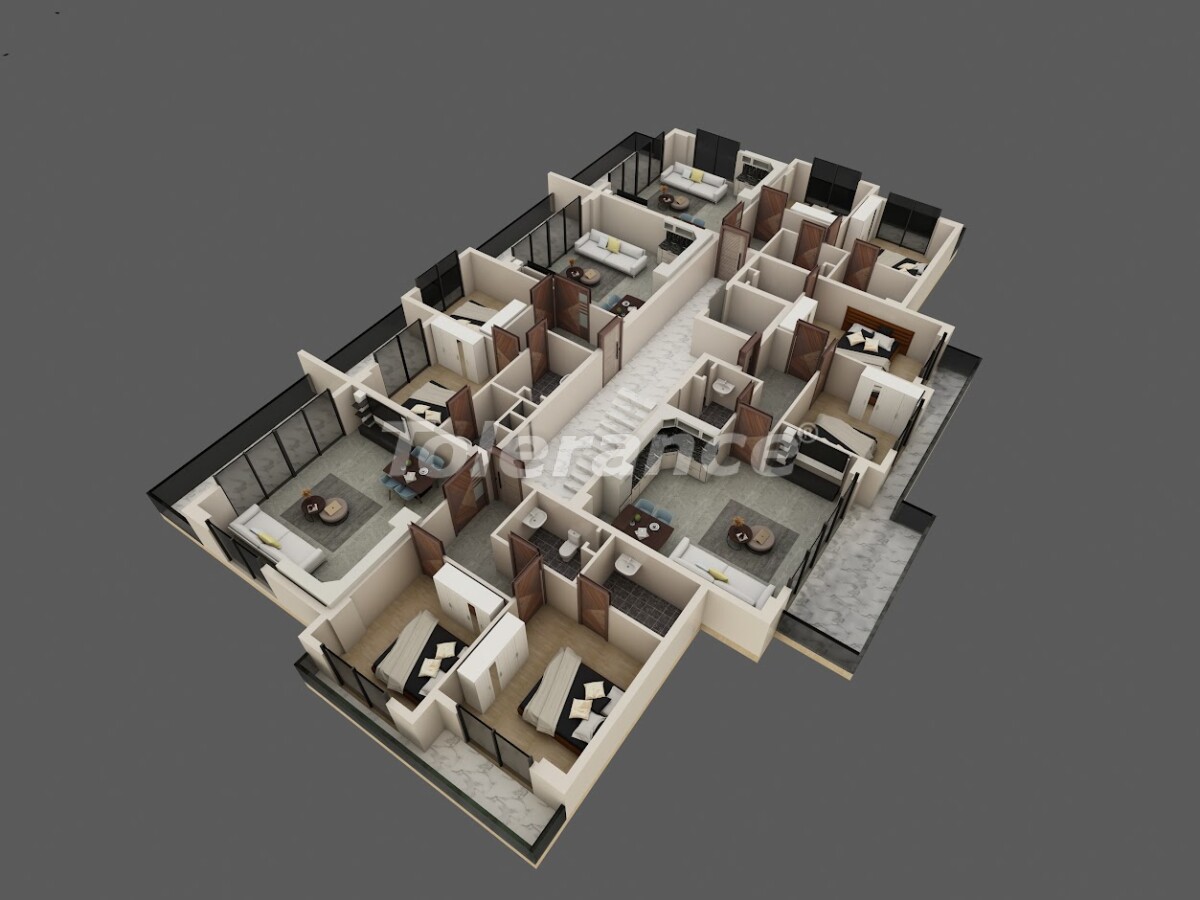 Apartment in Cikcilli, Alanya mit pool - immobilien in der Türkei kaufen - 60242