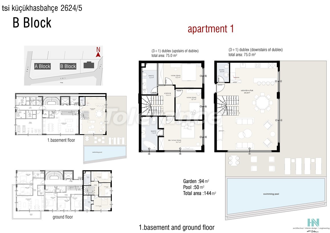 Apartment vom entwickler in Alanya Zentrum, Alanya meeresblick pool - immobilien in der Türkei kaufen - 49456