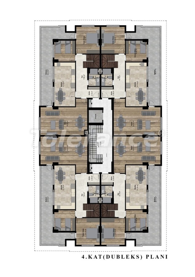 Apartment vom entwickler in Alanya Zentrum, Alanya meeresblick pool - immobilien in der Türkei kaufen - 60995