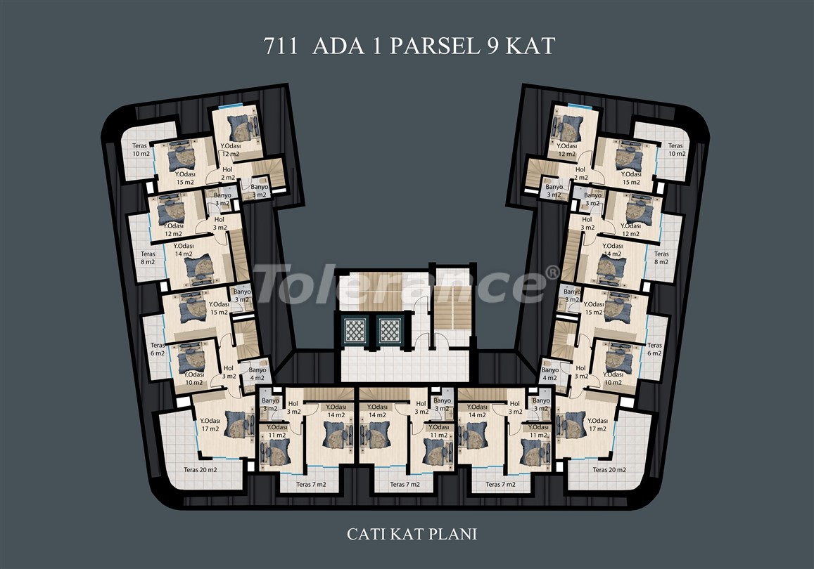 Apartment vom entwickler in Demirtaş, Alanya meeresblick pool ratenzahlung - immobilien in der Türkei kaufen - 50342