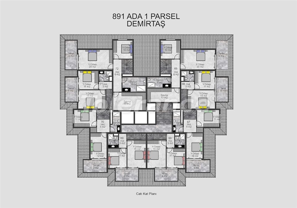 Apartment vom entwickler in Demirtaş, Alanya meeresblick ratenzahlung - immobilien in der Türkei kaufen - 62015
