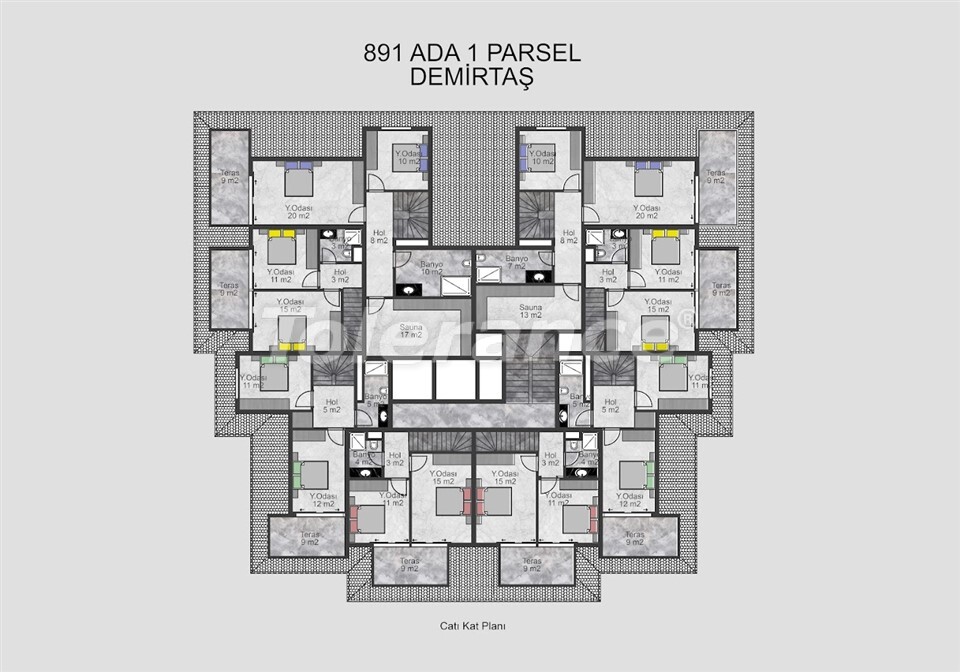 Apartment vom entwickler in Demirtaş, Alanya meeresblick ratenzahlung - immobilien in der Türkei kaufen - 62016