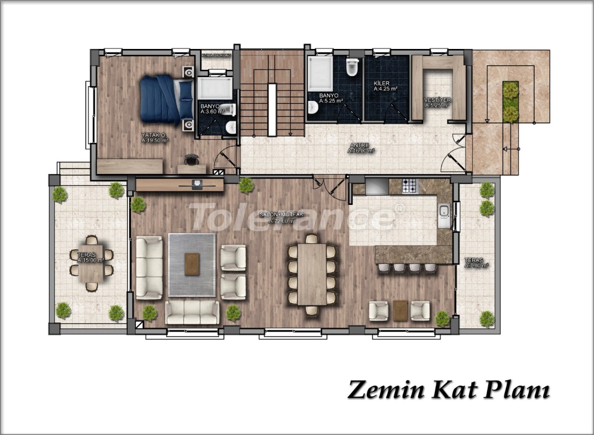 Apartment еn Döşemealtı, Antalya piscine - acheter un bien immobilier en Turquie - 33605