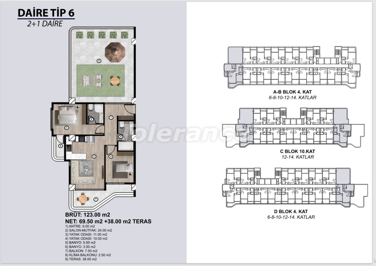 Apartment vom entwickler in Erdemli, Mersin pool ratenzahlung - immobilien in der Türkei kaufen - 105149