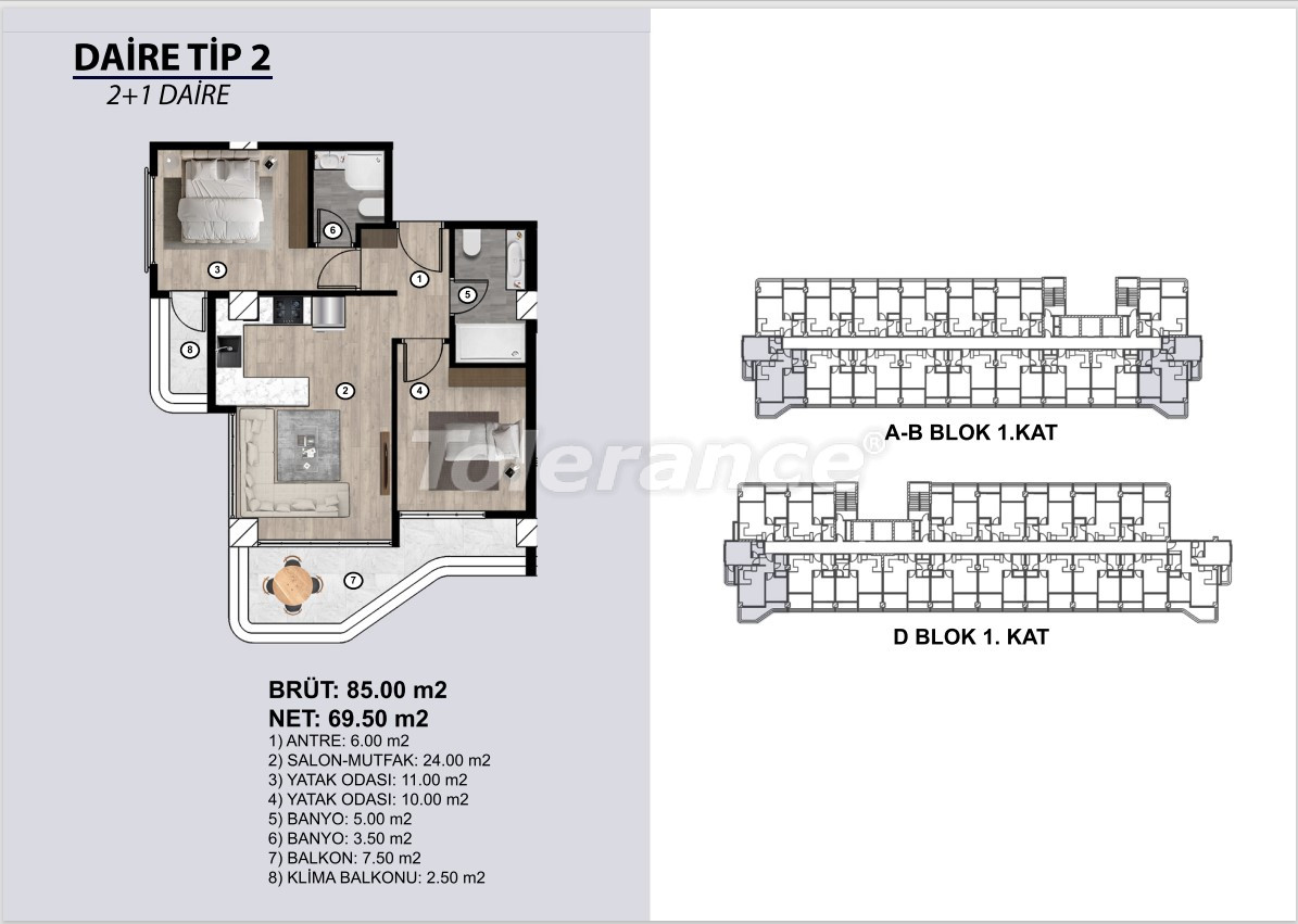 Apartment vom entwickler in Erdemli, Mersin pool ratenzahlung - immobilien in der Türkei kaufen - 105150