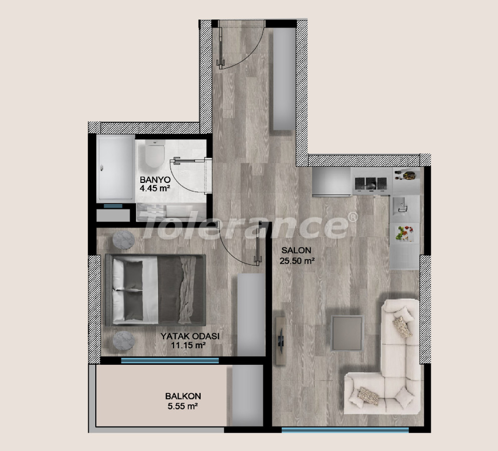 Apartment vom entwickler in Erdemli, Mersin meeresblick pool ratenzahlung - immobilien in der Türkei kaufen - 106711