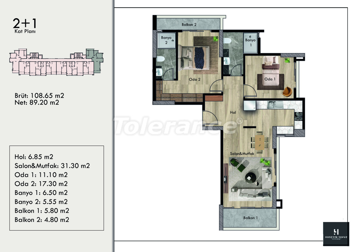 Appartement du développeur еn Erdemli, Mersin piscine versement - acheter un bien immobilier en Turquie - 110042