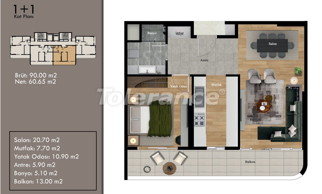 Apartment from the developer in Erdemli, Mersin with installment - buy realty in Turkey - 65687