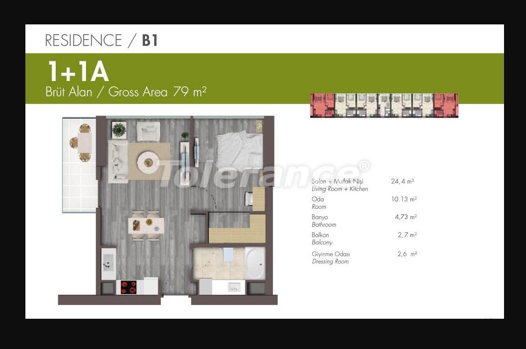آپارتمان که در اسن یورت, استانبول استخر اقساط - خرید ملک در ترکیه - 21148