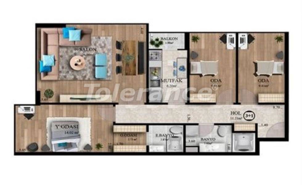آپارتمان از سازنده که در اسن یورت, استانبول منظره دریا استخر - خرید ملک در ترکیه - 27130