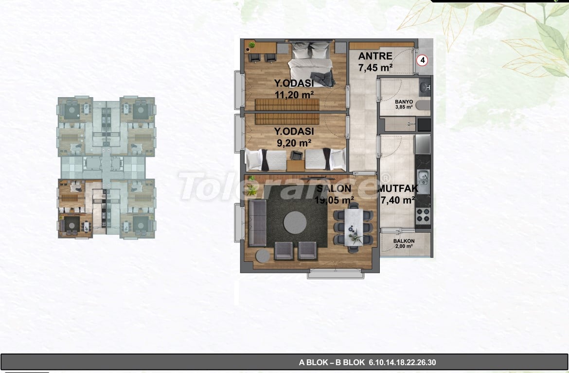 آپارتمان از سازنده که در ایوب سلطان, استانبول استخر اقساط - خرید ملک در ترکیه - 106512