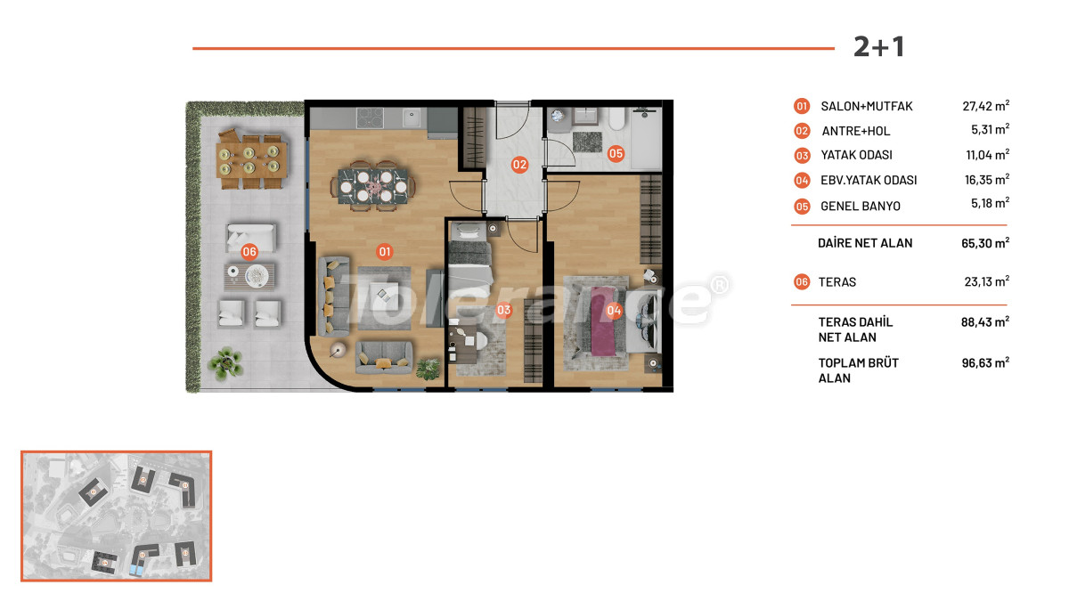 آپارتمان از سازنده که در ایوب سلطان, استانبول استخر - خرید ملک در ترکیه - 132805