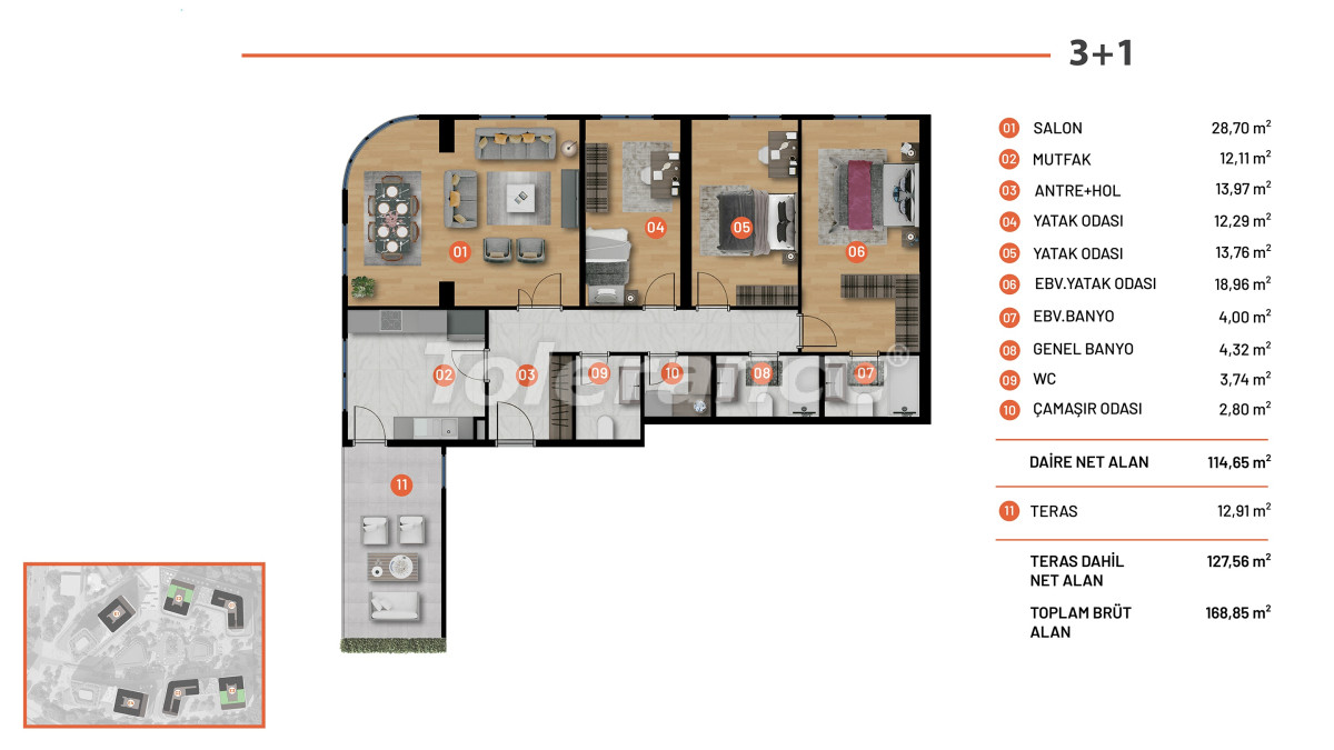 آپارتمان از سازنده که در ایوب سلطان, استانبول استخر - خرید ملک در ترکیه - 132806