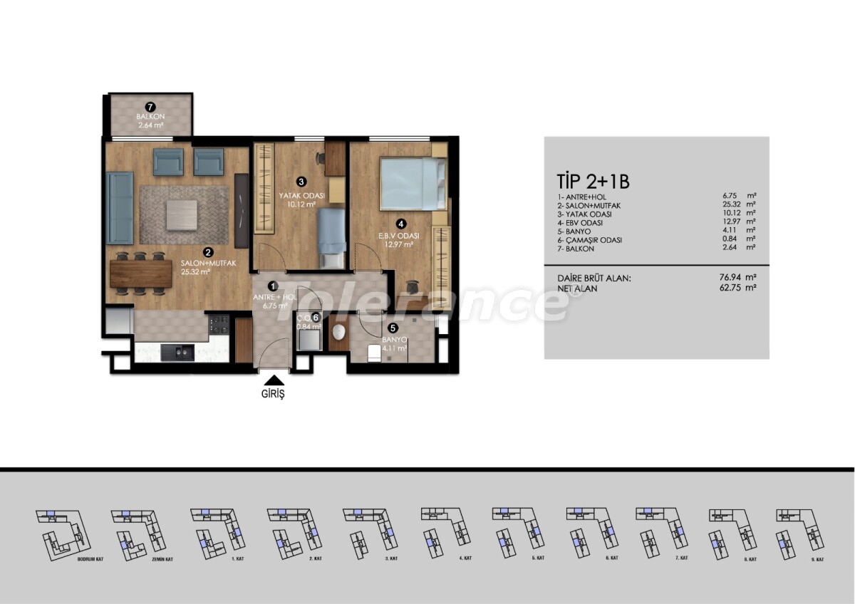Apartment vom entwickler in Eyüp Sultan, Istanbul ratenzahlung - immobilien in der Türkei kaufen - 57946