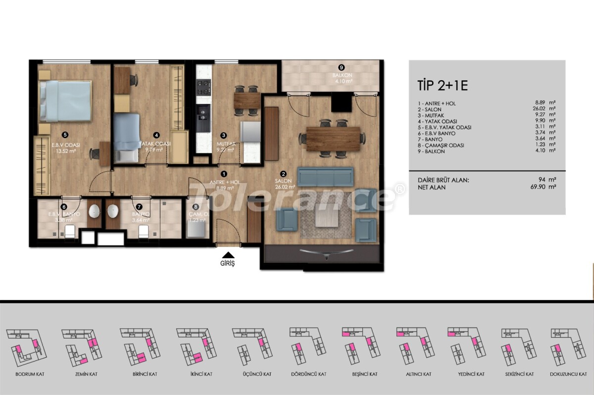 Apartment vom entwickler in Eyüp Sultan, Istanbul ratenzahlung - immobilien in der Türkei kaufen - 57954