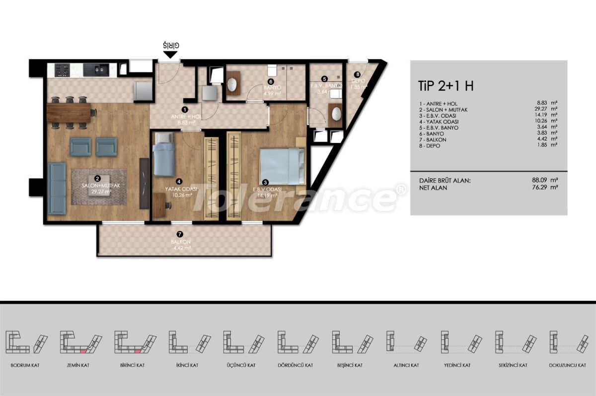 Apartment vom entwickler in Eyüp Sultan, Istanbul ratenzahlung - immobilien in der Türkei kaufen - 57958