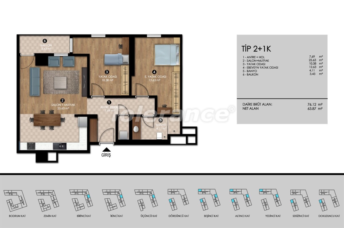 Apartment vom entwickler in Eyüp Sultan, Istanbul ratenzahlung - immobilien in der Türkei kaufen - 57961