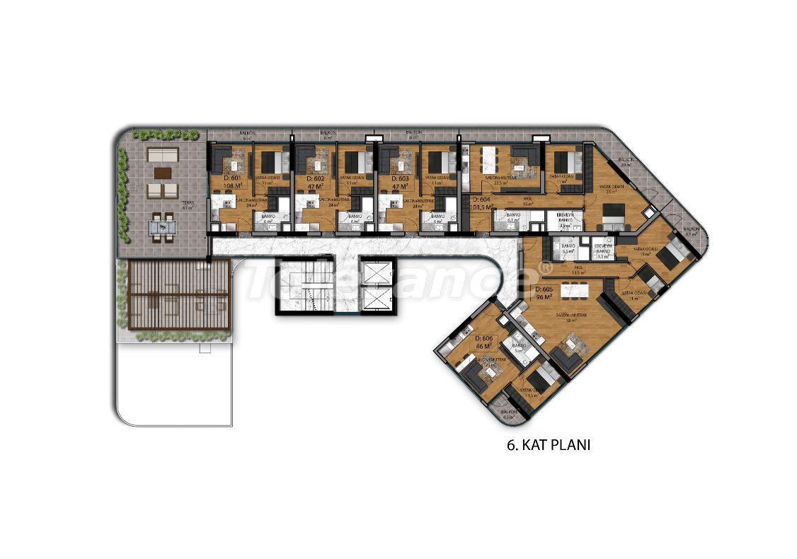 Apartment from the developer in Famagusta, Northern Cyprus with installment - buy realty in Turkey - 83119