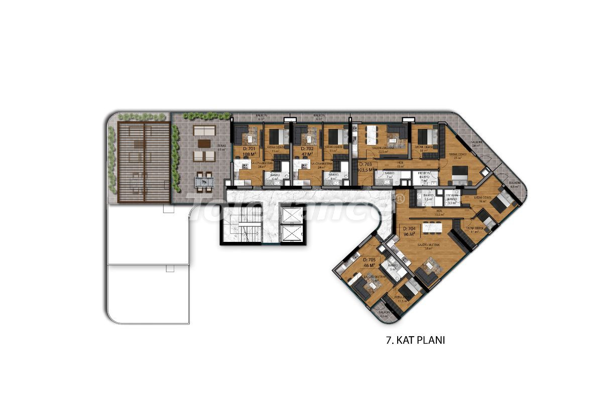 Apartment from the developer in Famagusta, Northern Cyprus with installment - buy realty in Turkey - 83120