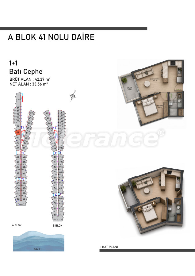 Apartment from developer in Finike sea view with pool installments - buy realty in Turkey - 147047